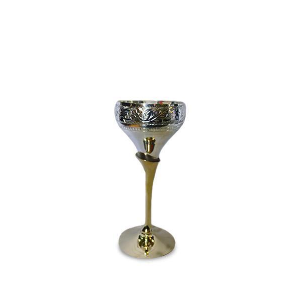 Brass Wine Goblet Glasses - Small - YesNo