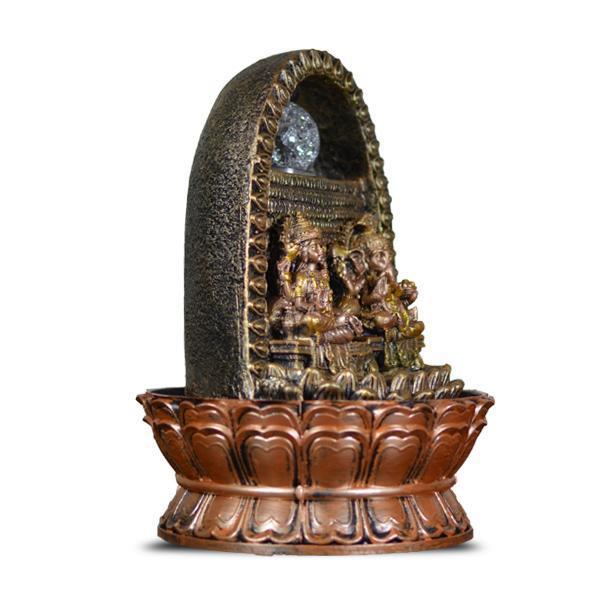 Polyresin Laxmi Ganesh Table Top Water Fountain - YesNo