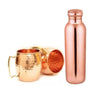 2 Copper Mugs 1 Copper Bottle