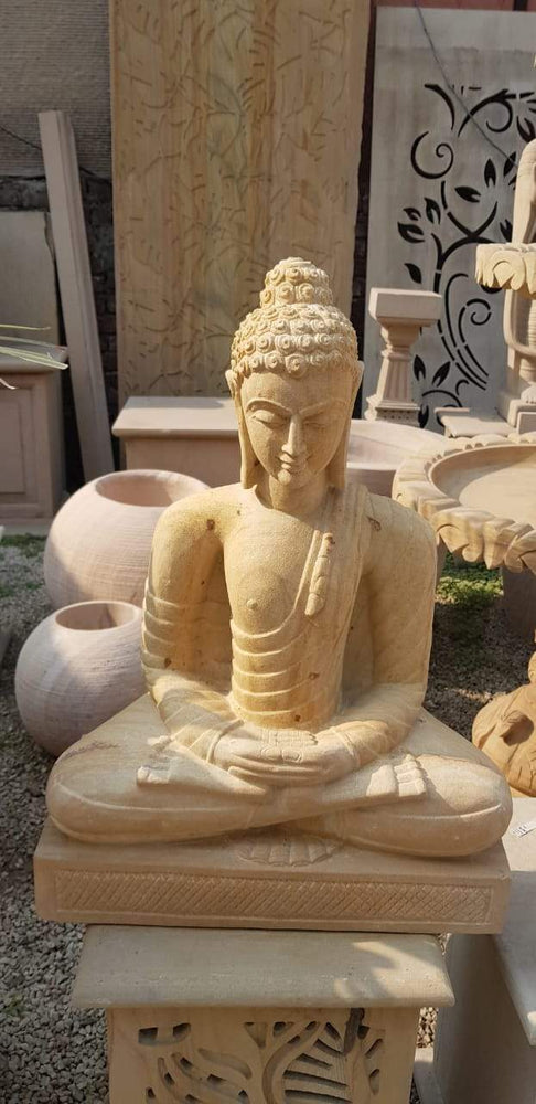 Gautam Buddha Sandstone Statue
