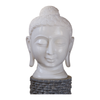 Marble Buddha Face Sculpture