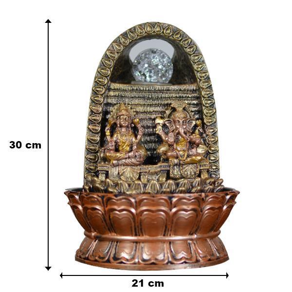 Polyresin Laxmi Ganesh Table Top Water Fountain - YesNo